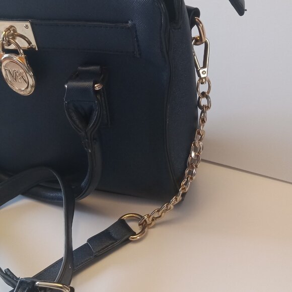 Michael Kors Micro Hamilton Black Leather Crossbody Handbag - Picture 6 of 16